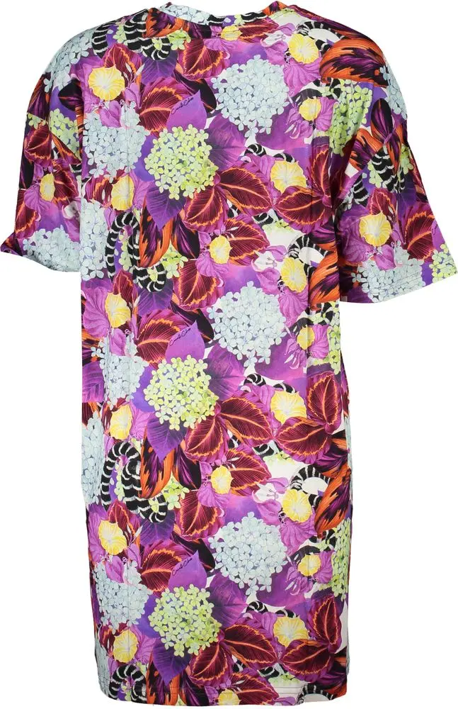 Purple Cotton Dress cavalli CLASS
