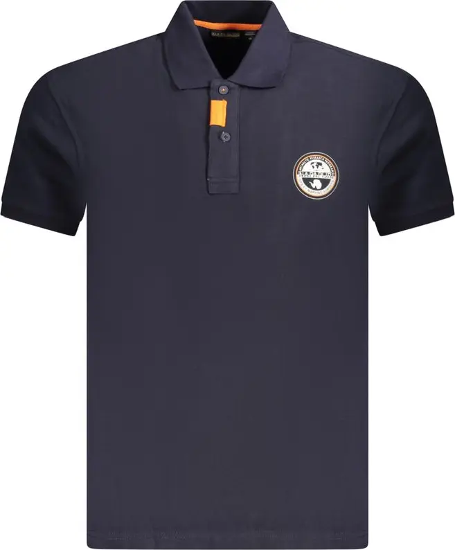 Blue Cotton Men Polo Shirt Napapijri