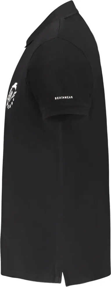 Черная хлопковая поло Trussardi