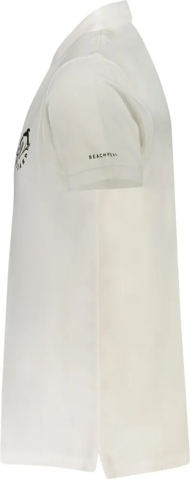 White Cotton Men Polo Shirt