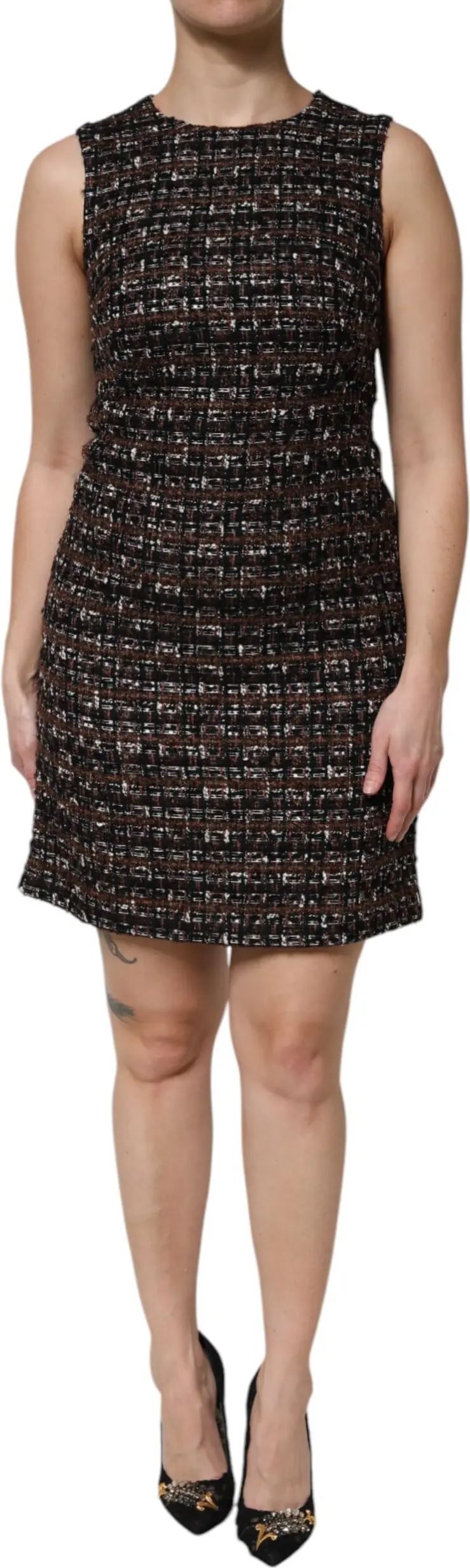 Multicolorli yengsiz Mini Tüvid Kiyim Dolce & Gabbana
