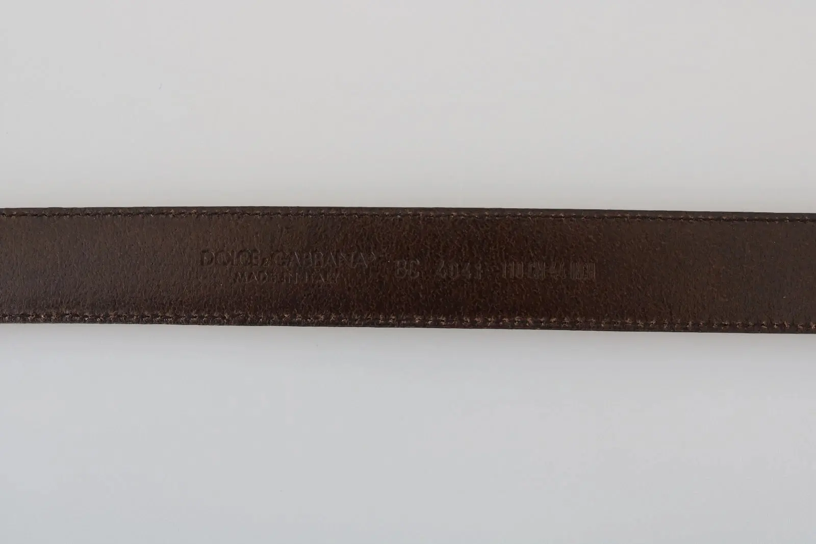 Belt Dolce & Gabbana Blue Perforated Leather Gray Buckle Belt