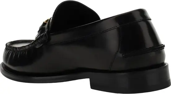 Versace Qora Charm-boshi Slip-on Mokasinlar