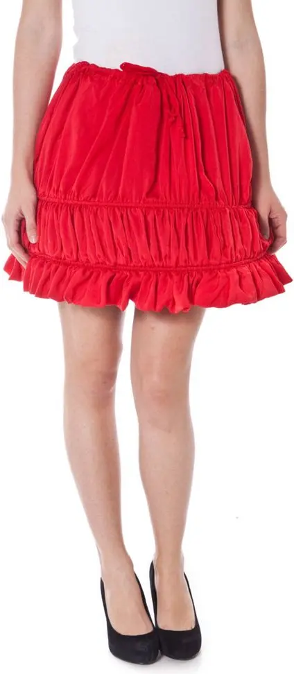 Rosso Polyester Women's Skirt by Dennys