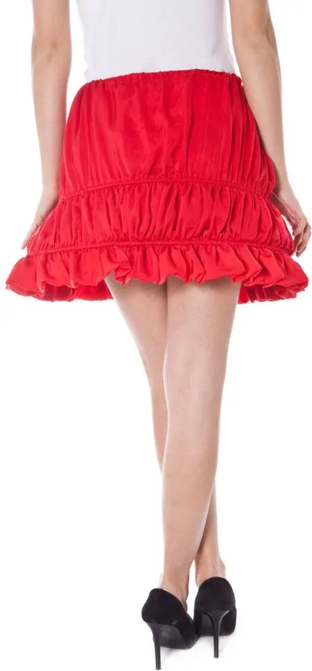 Rosso Polyester Women's Skirt by Dennys