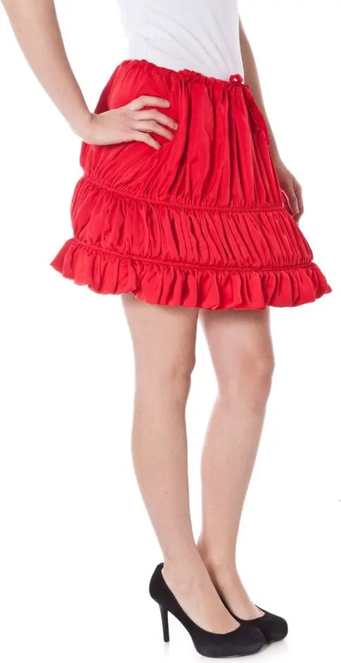 Rosso Polyester Women's Skirt by Dennys