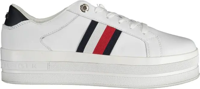 White Polyester Sneaker Tommy Hilfiger