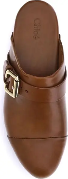 Brown Calf Leather Bos Taurus Clogs