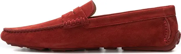 Bally Bordeaux charm uchun teri mokasinlar