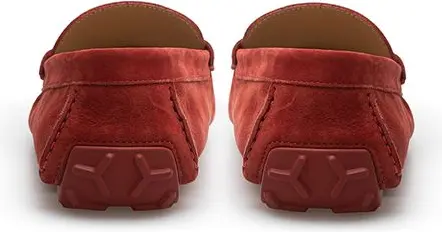 Bally Bordeaux charm uchun teri mokasinlar