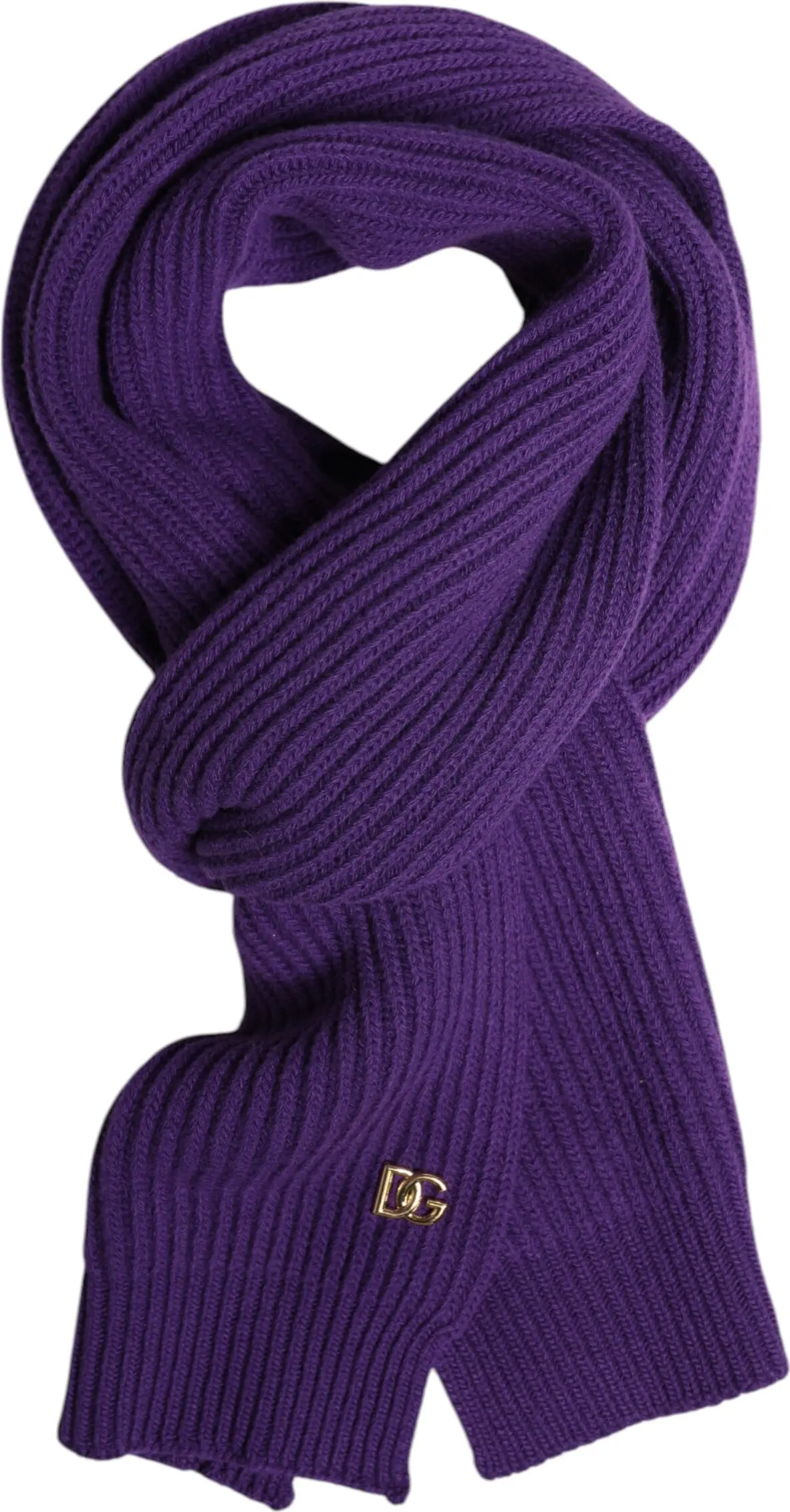 Scarf Dolce & Gabbana Purple DG Logo Neck Warmer Wrap Shawl
