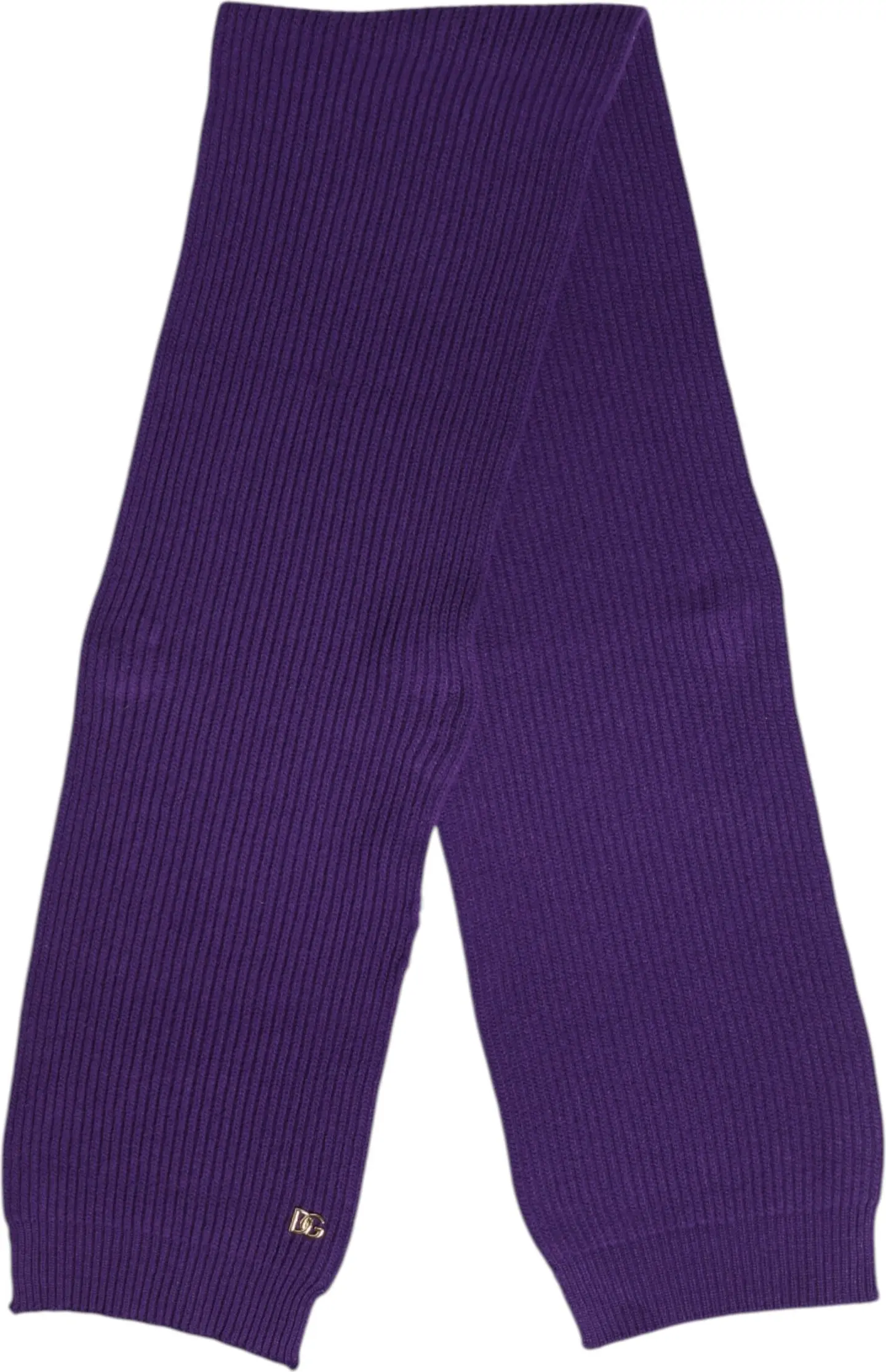 Scarf Dolce & Gabbana Purple DG Logo Neck Warmer Wrap Shawl