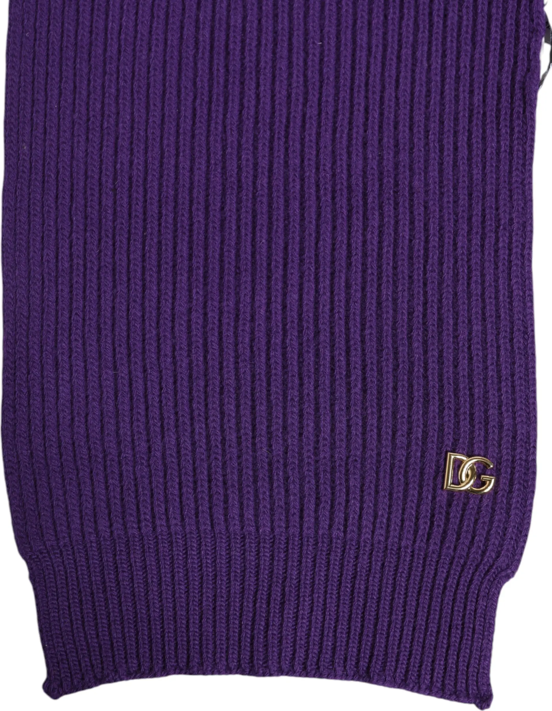Scarf Dolce & Gabbana Purple DG Logo Neck Warmer Wrap Shawl
