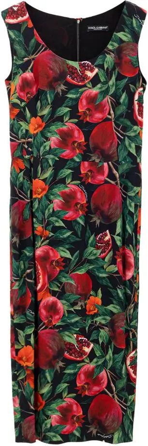 Двухцветное длинное платье из вискозы Dolce & Gabbana