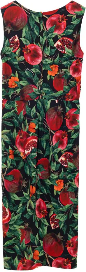Двухцветное длинное платье из вискозы Dolce & Gabbana