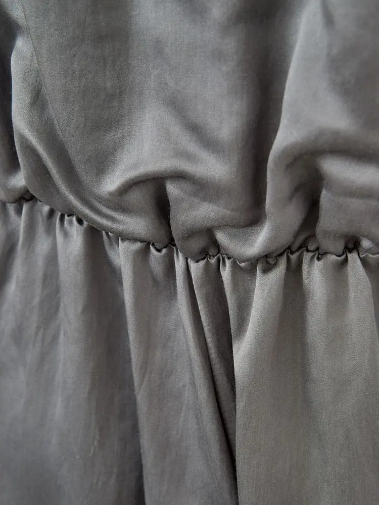 Gray Silk Casual Dress by Lardini