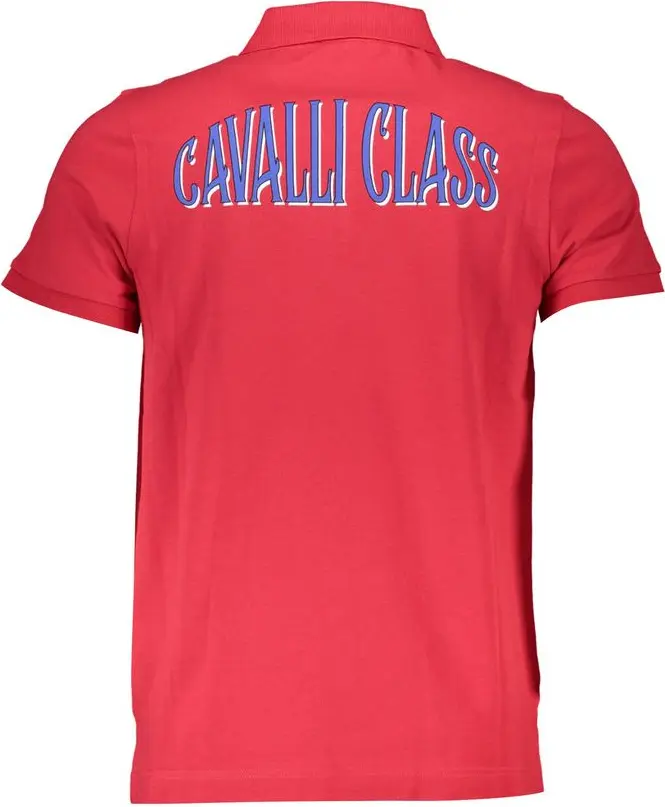 Red Cotton Polo Shirt Cavalli Class