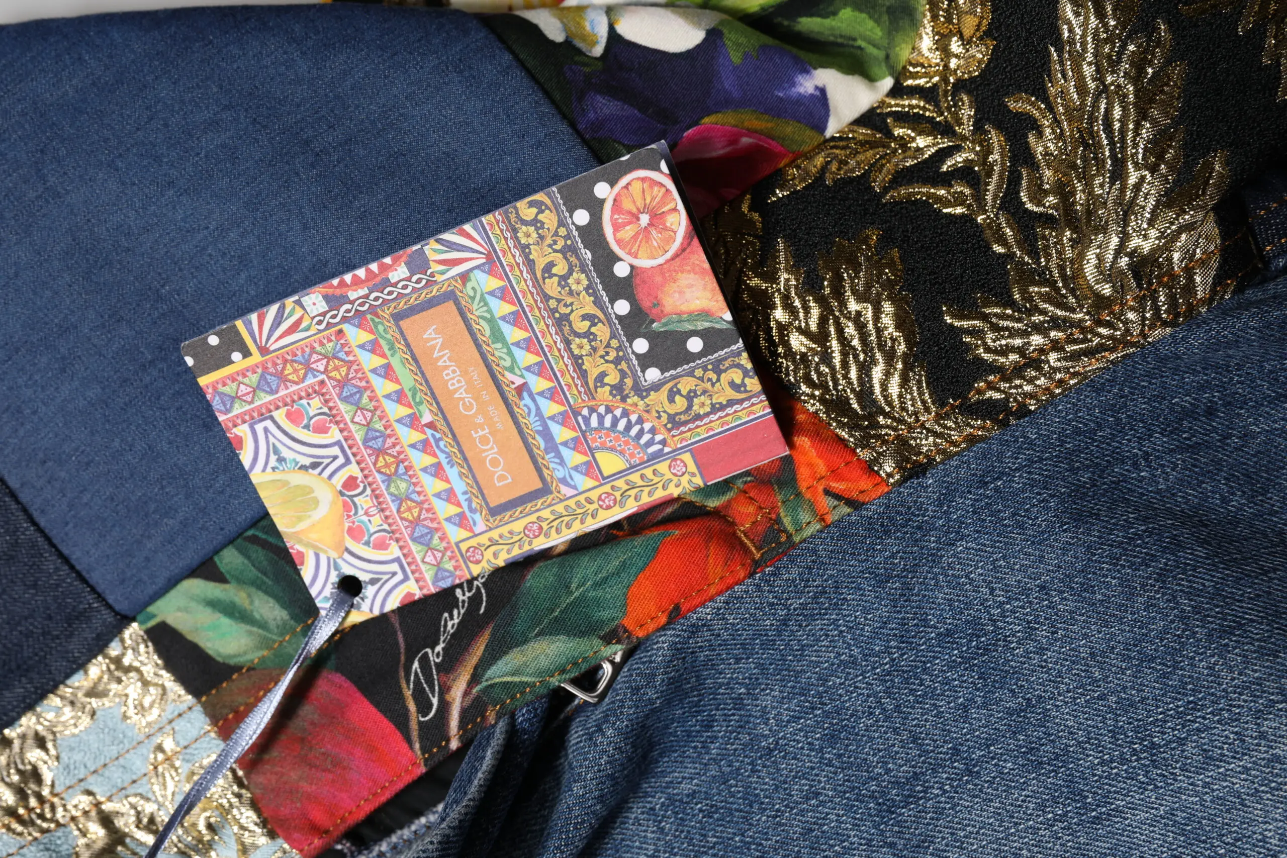 Dolce & Gabbana Moviy "AMBER" Yamali Jeans