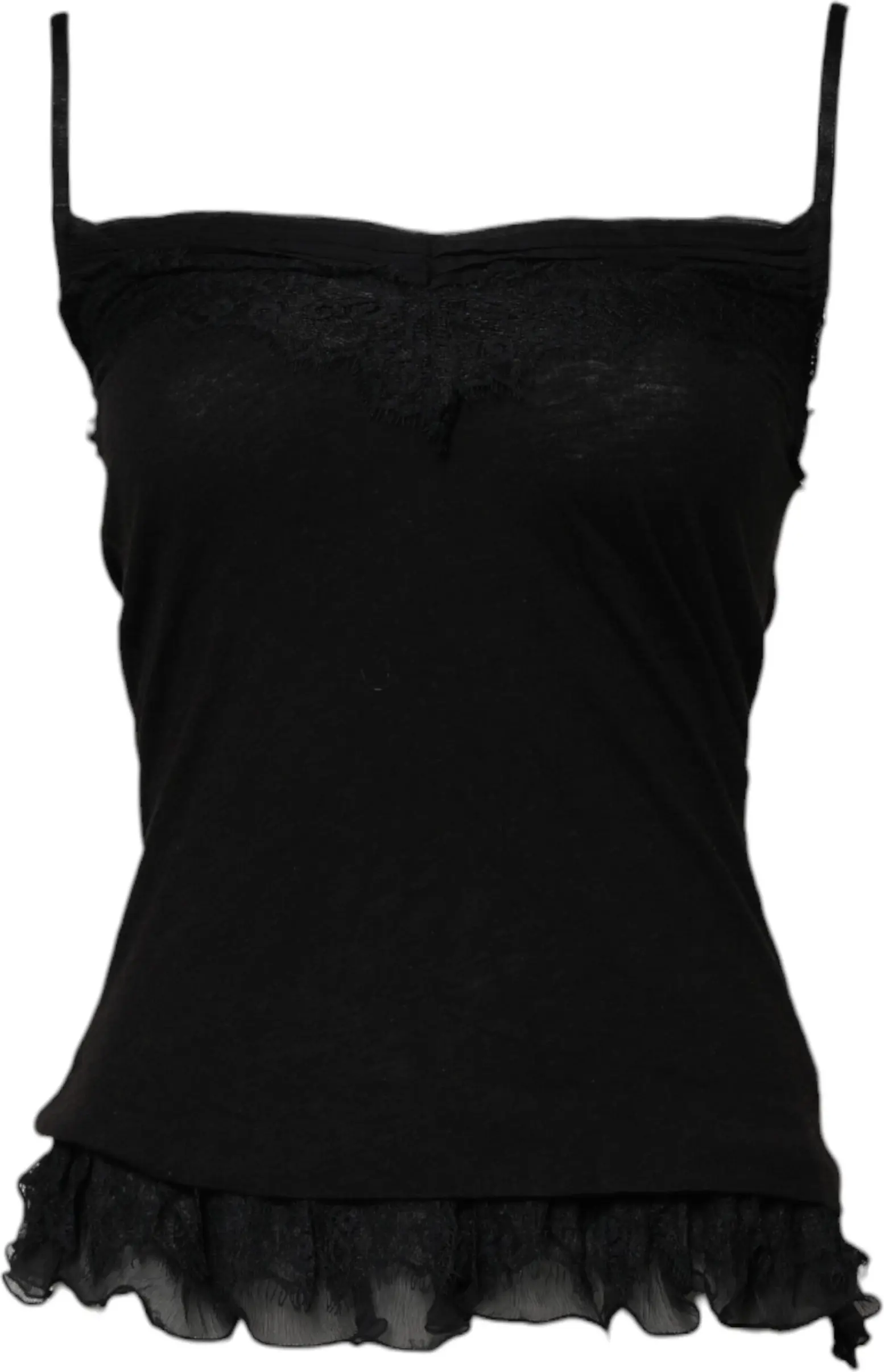 Black Wool Sleeveless Square Neck Tank Top Ermanno Scervino