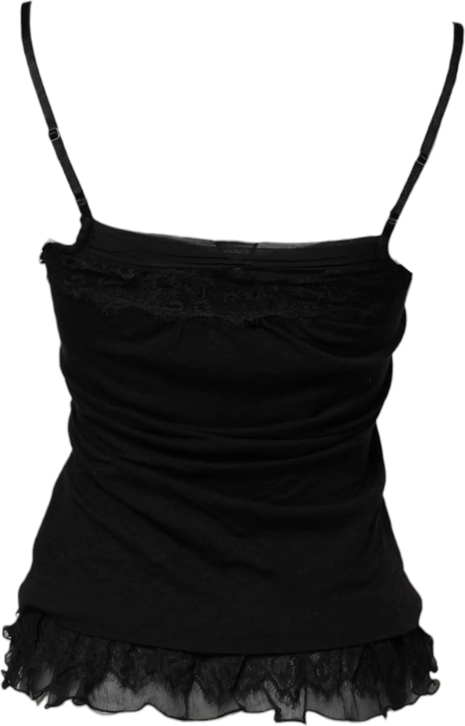 Black Wool Sleeveless Square Neck Tank Top Ermanno Scervino