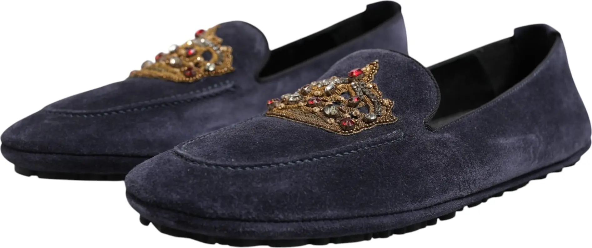 Loaferlar Dolce & Gabbana Moviy Zikrsiz Tashqi Ko'rinishli Toshli Loaferlar