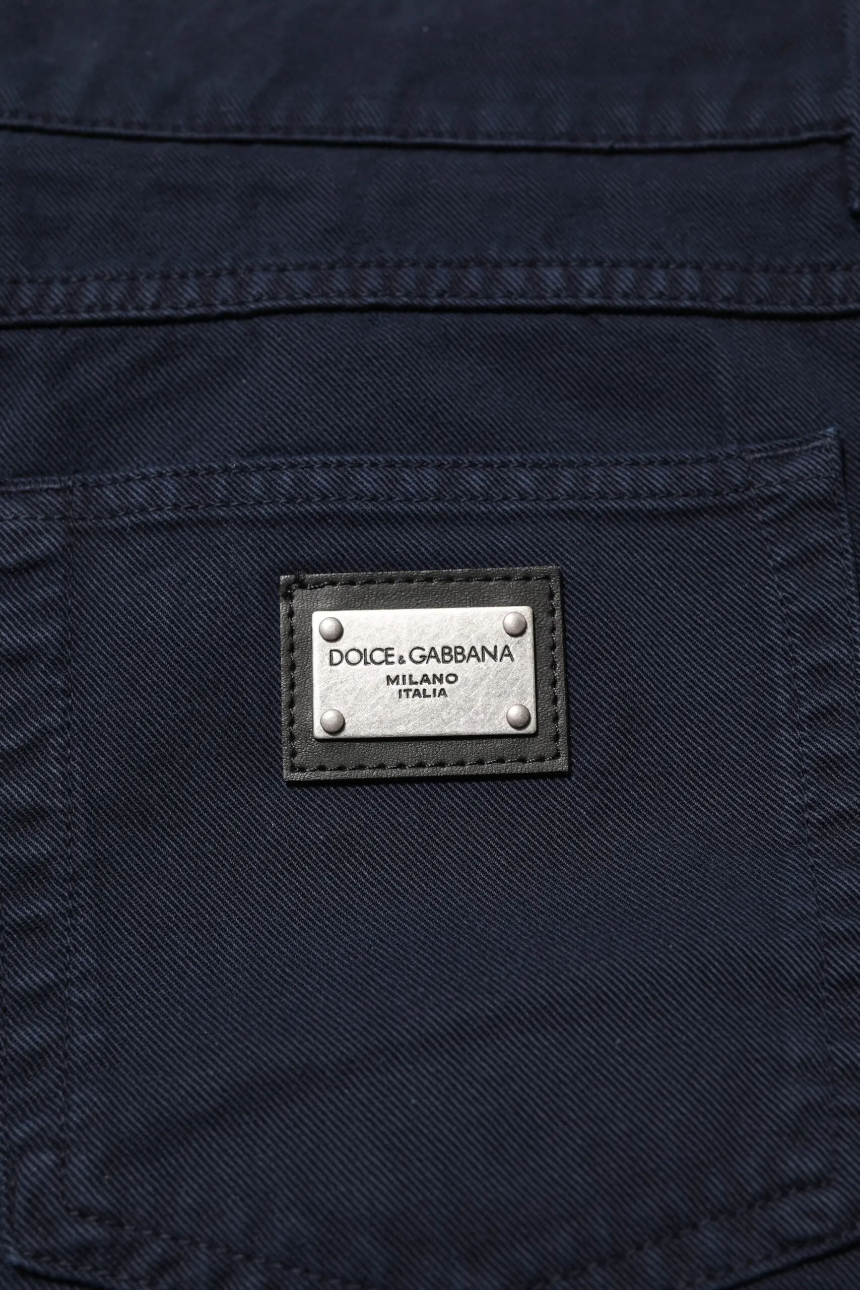 Dolce & Gabbana Qora Paxta Tapered Jinsi Shimlar
