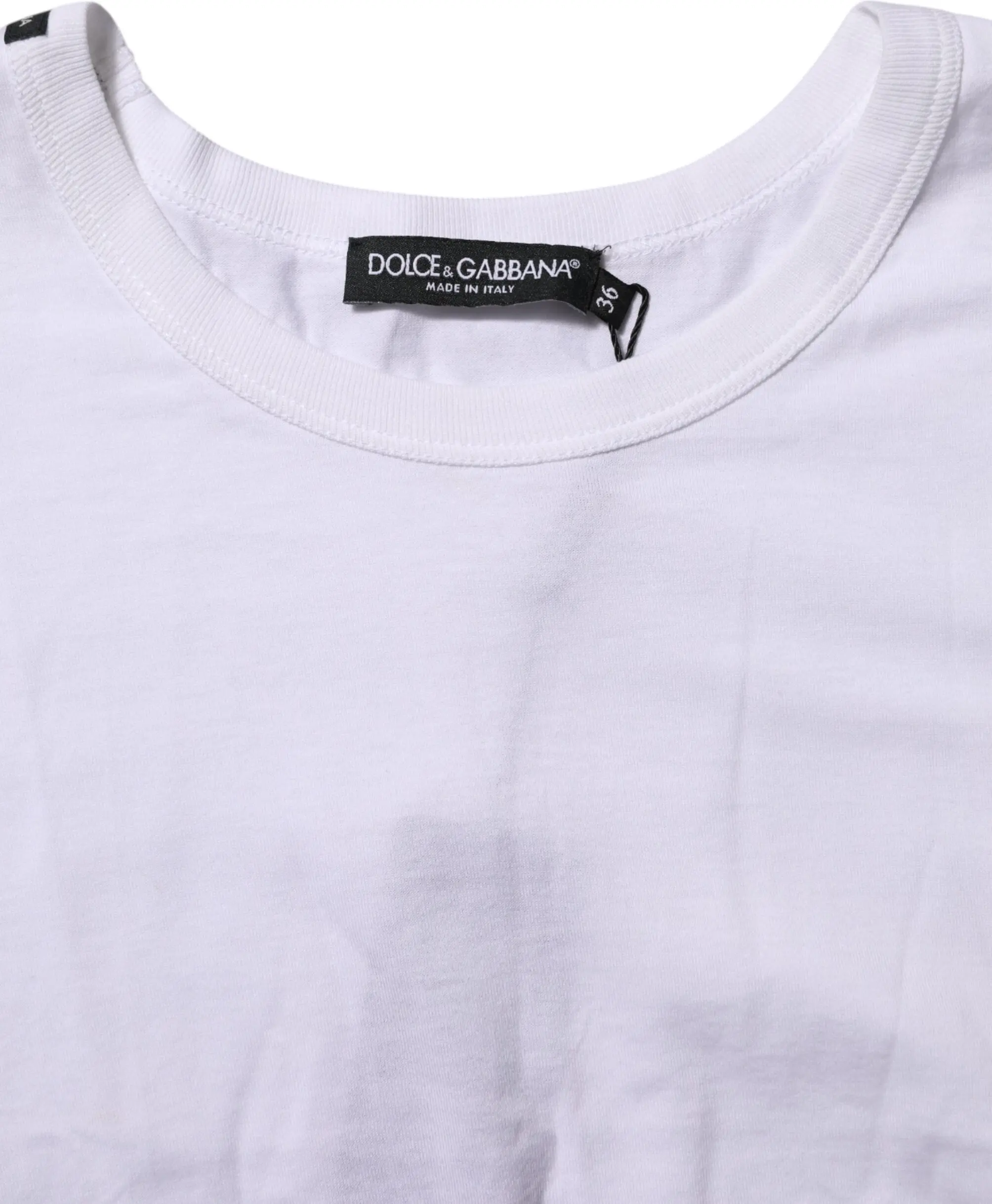 Oq paxta qisqa yengli qisqa futbolka Dolce & Gabbana