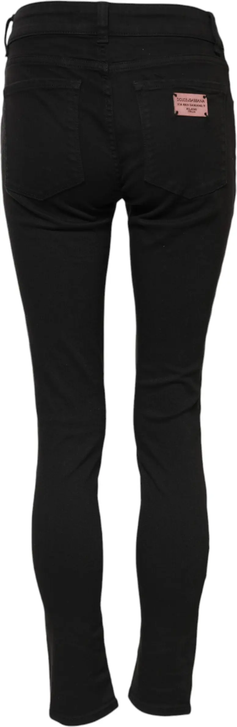 Dolce & Gabbana qora paxta jinsi shimlar