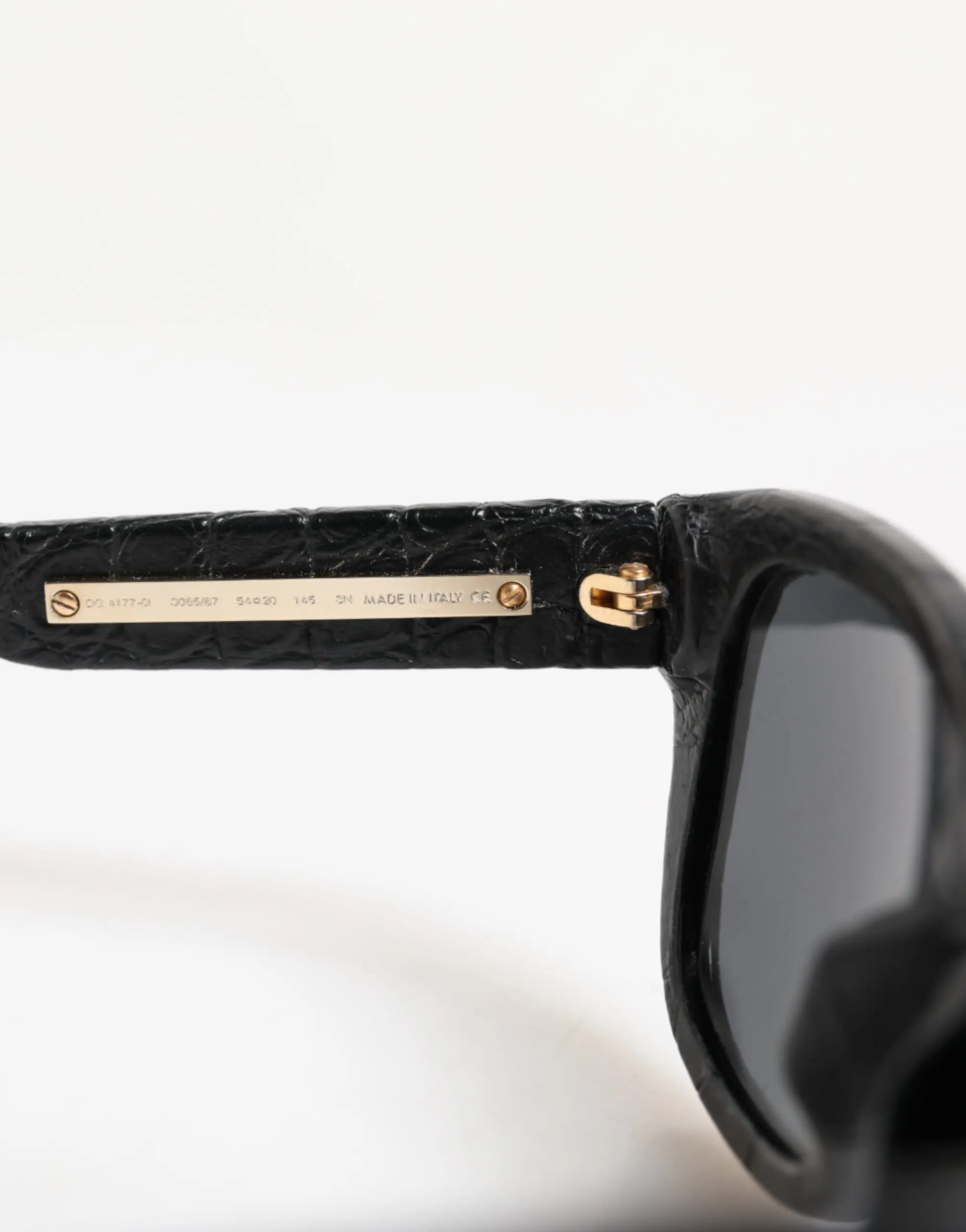 Dolce & Gabbana Quyosh ko'zoynaklari Qora charm ramkali