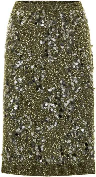 Green Viscose Mini Skirt Gucci