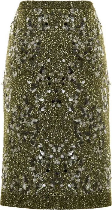 Green Viscose Mini Skirt Gucci