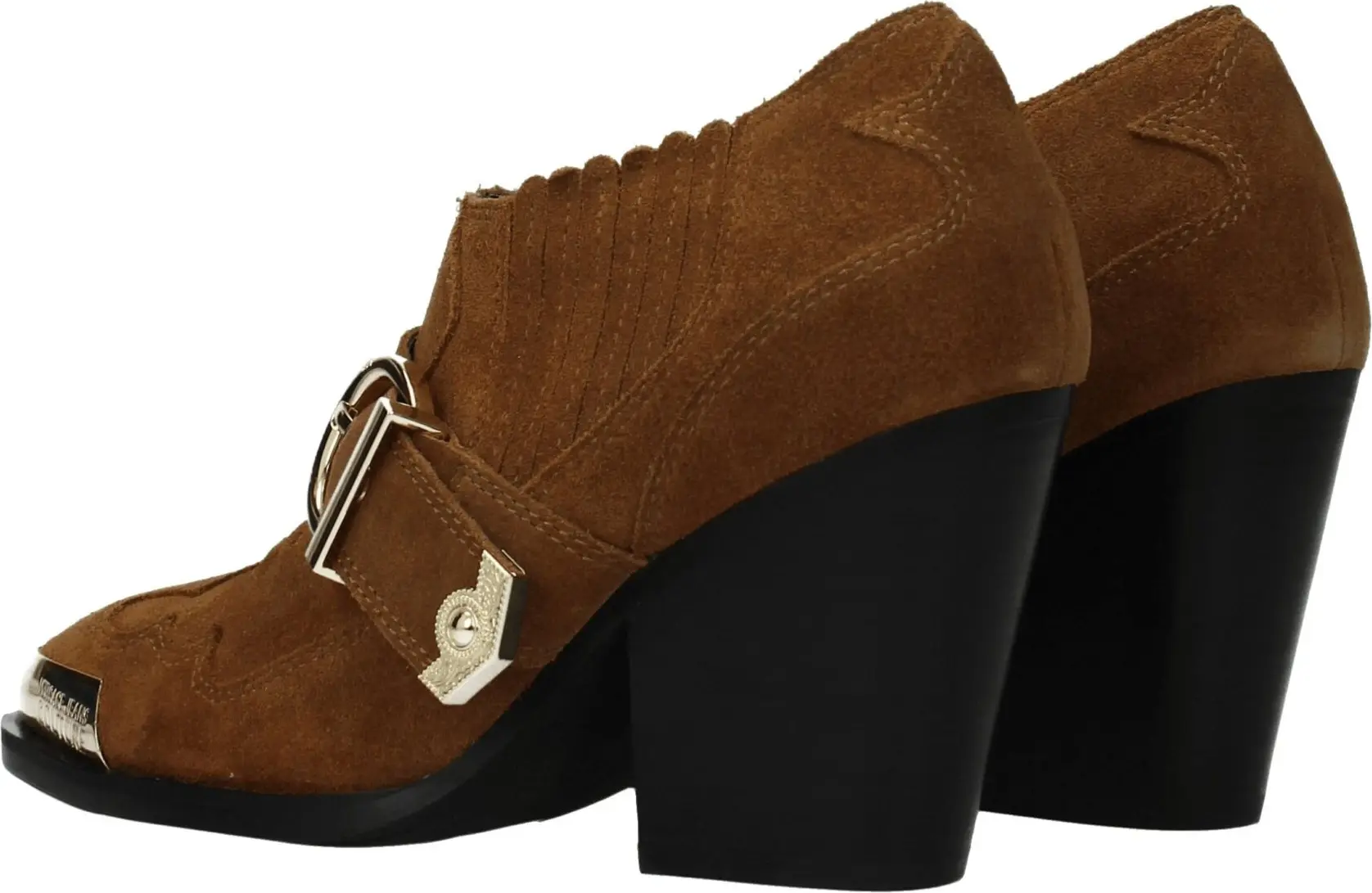 Brown Leather Ankle Boots - Versace Jeans