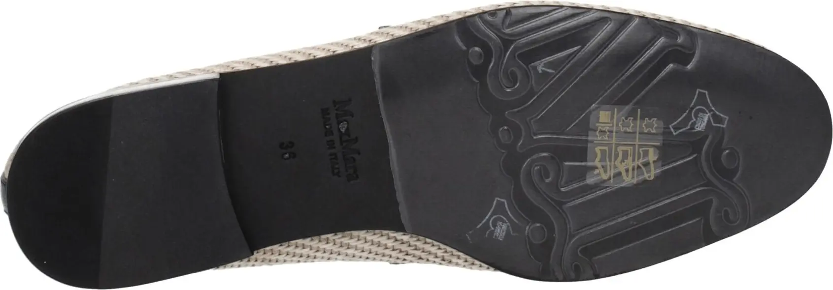 Beige Fabric Slip-On Loafers Max Mara