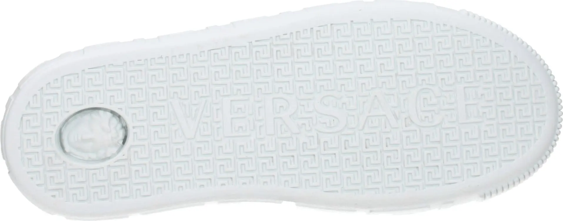 White Leather Low Top Sneakers Versace