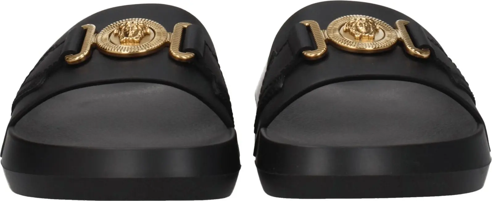 Slippers Versace Black Leather