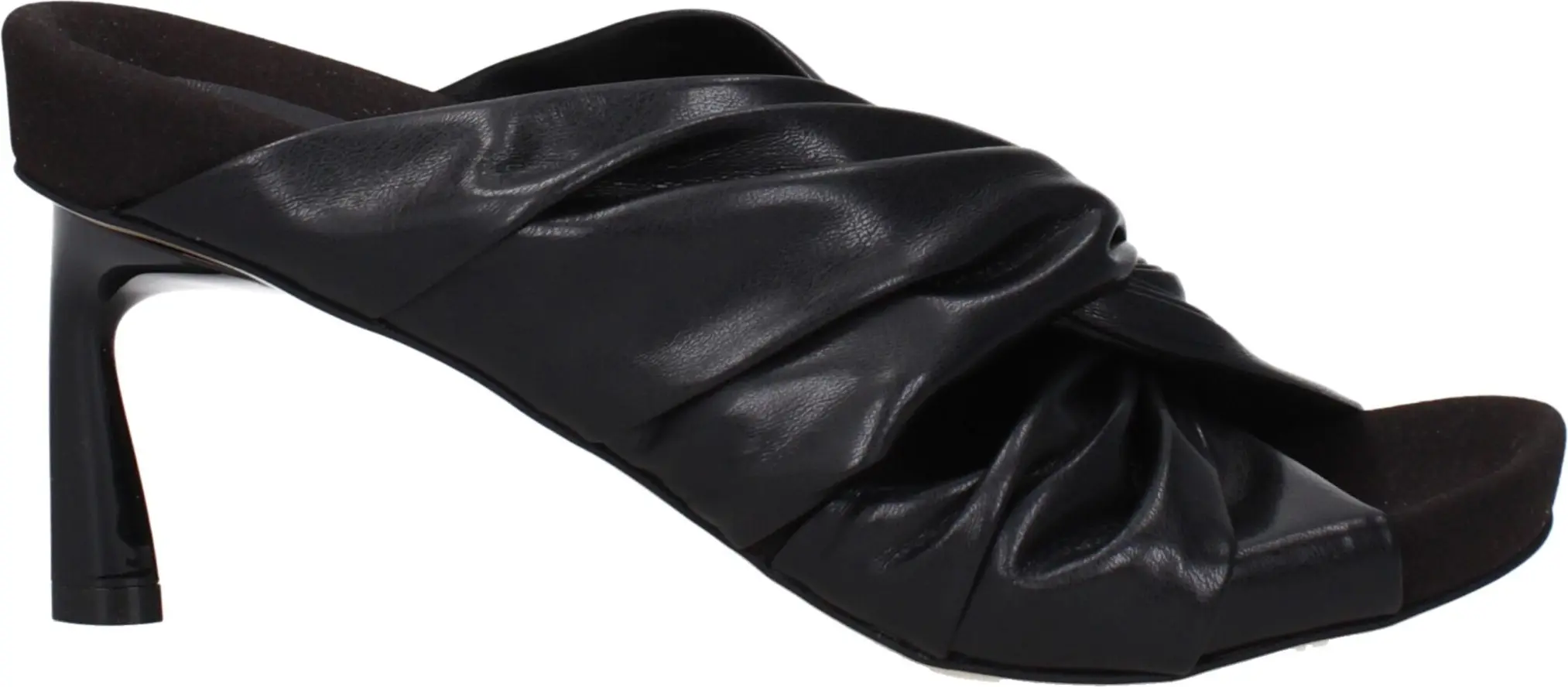 Black Leather Stiletto Heel Sandals by Stella McCartney