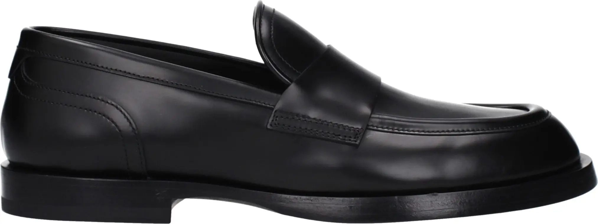 Black Leather Slip-On Loafers Dolce & Gabbana