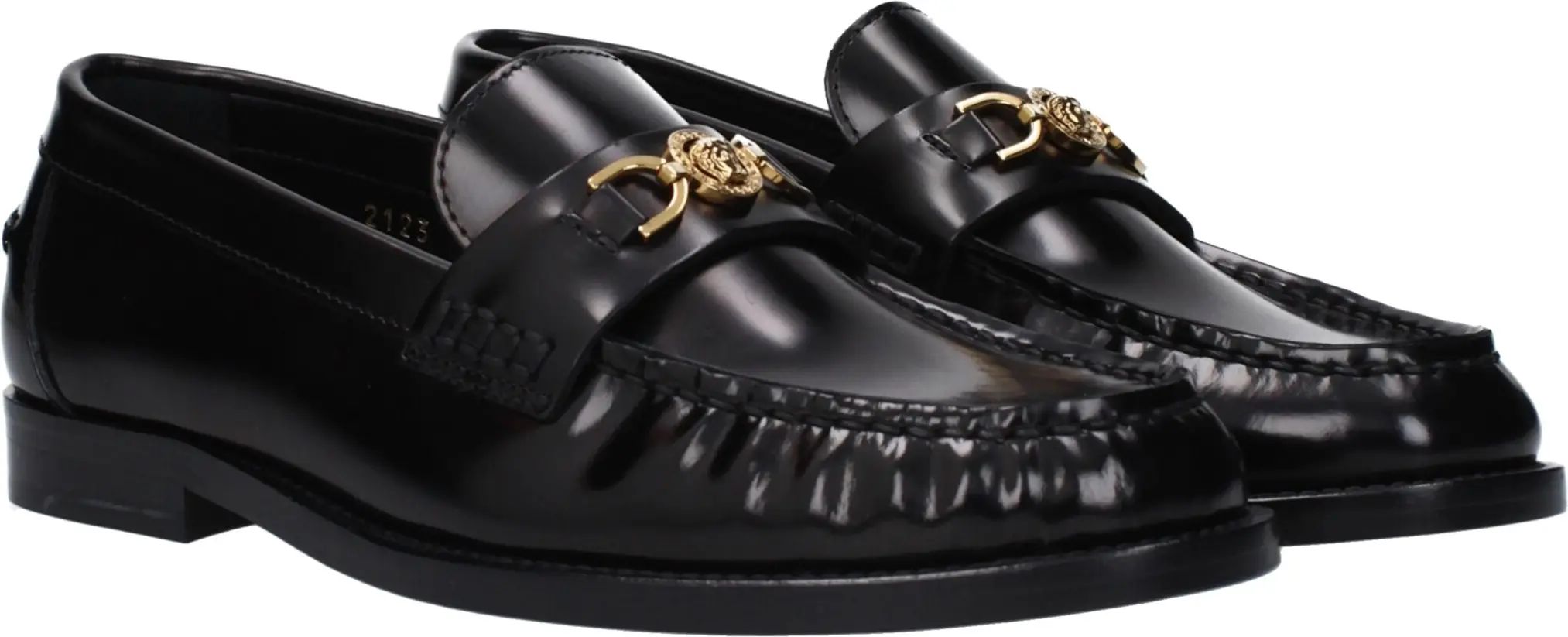 Black Leather Slip-On Loafers