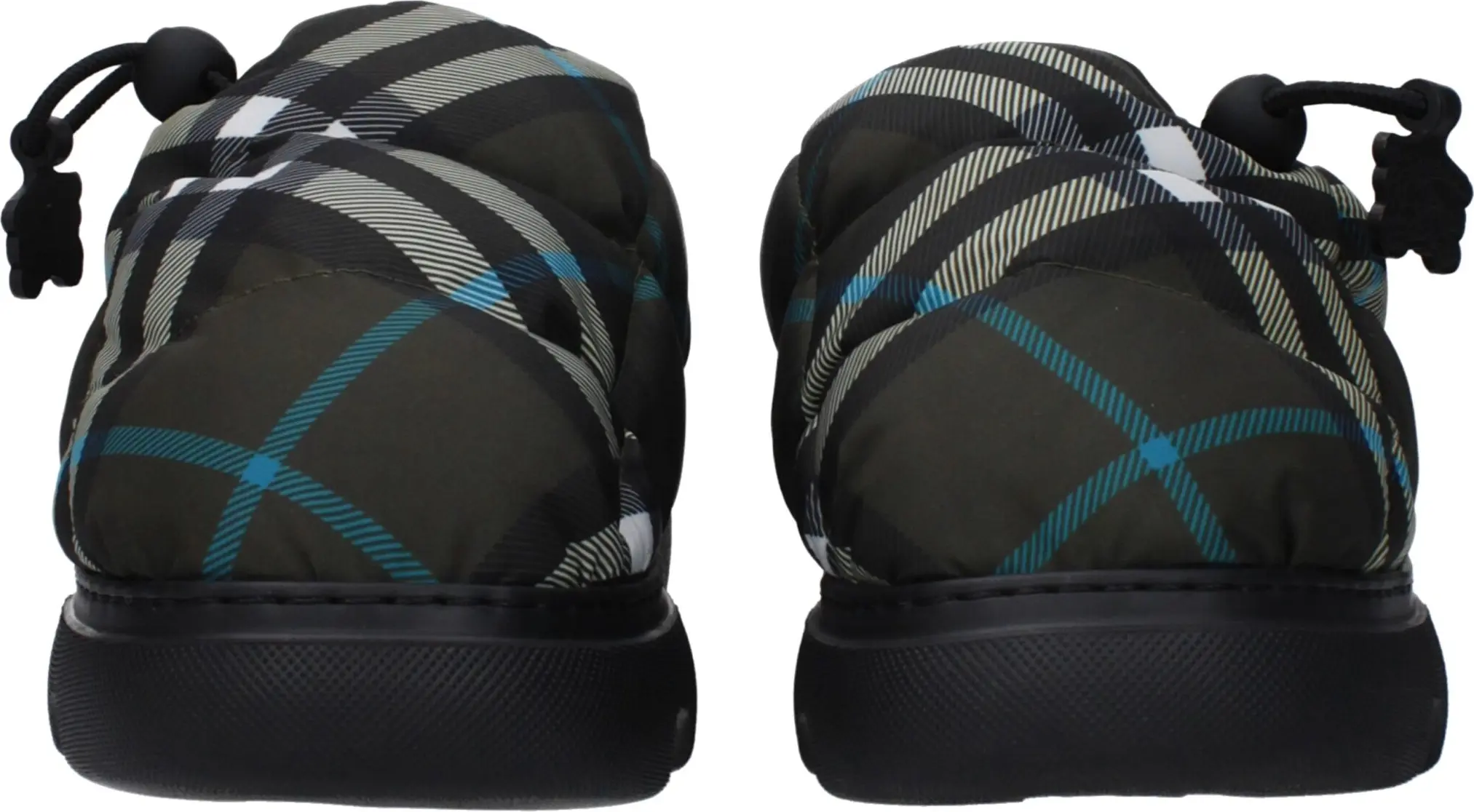 Green Fabric Slip-On Loafers Burberry