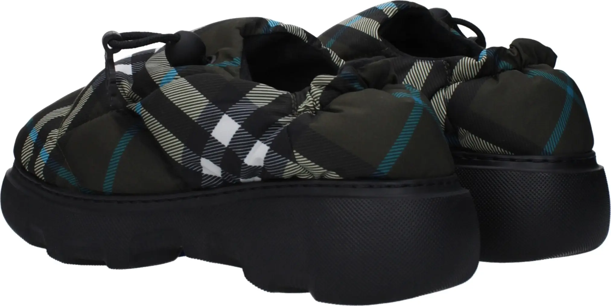 Green Fabric Slip-On Loafers Burberry