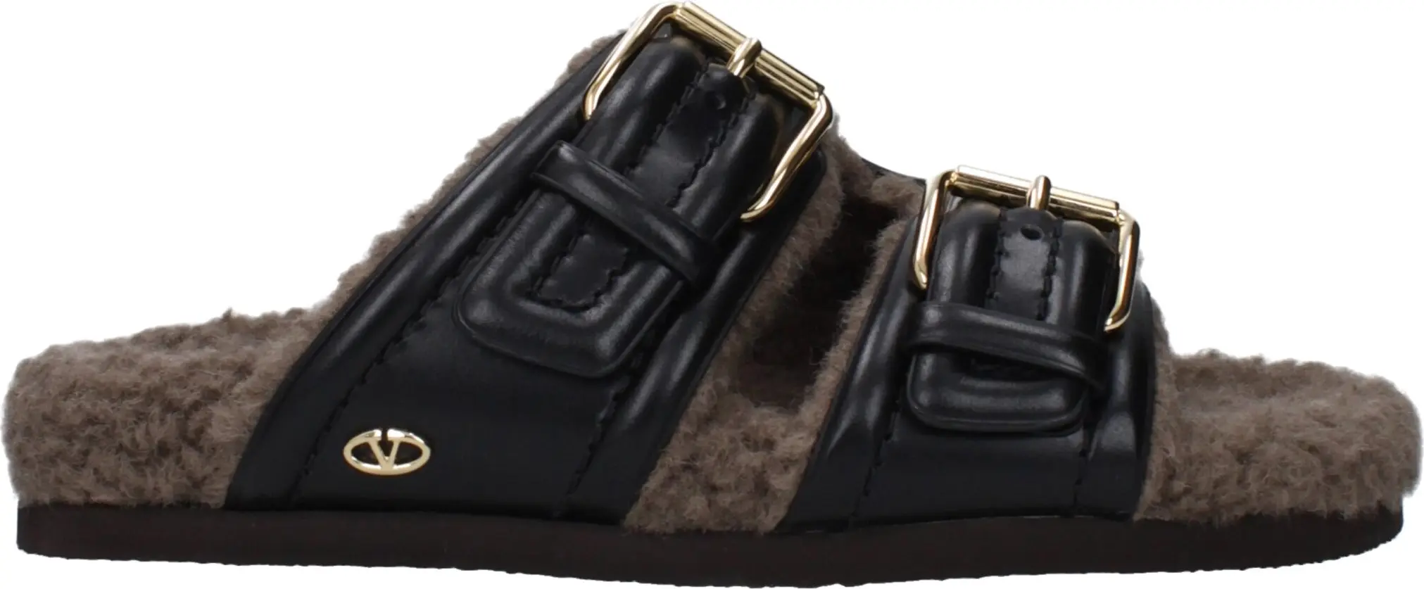 Black Leather Slippers Valentino Garavani