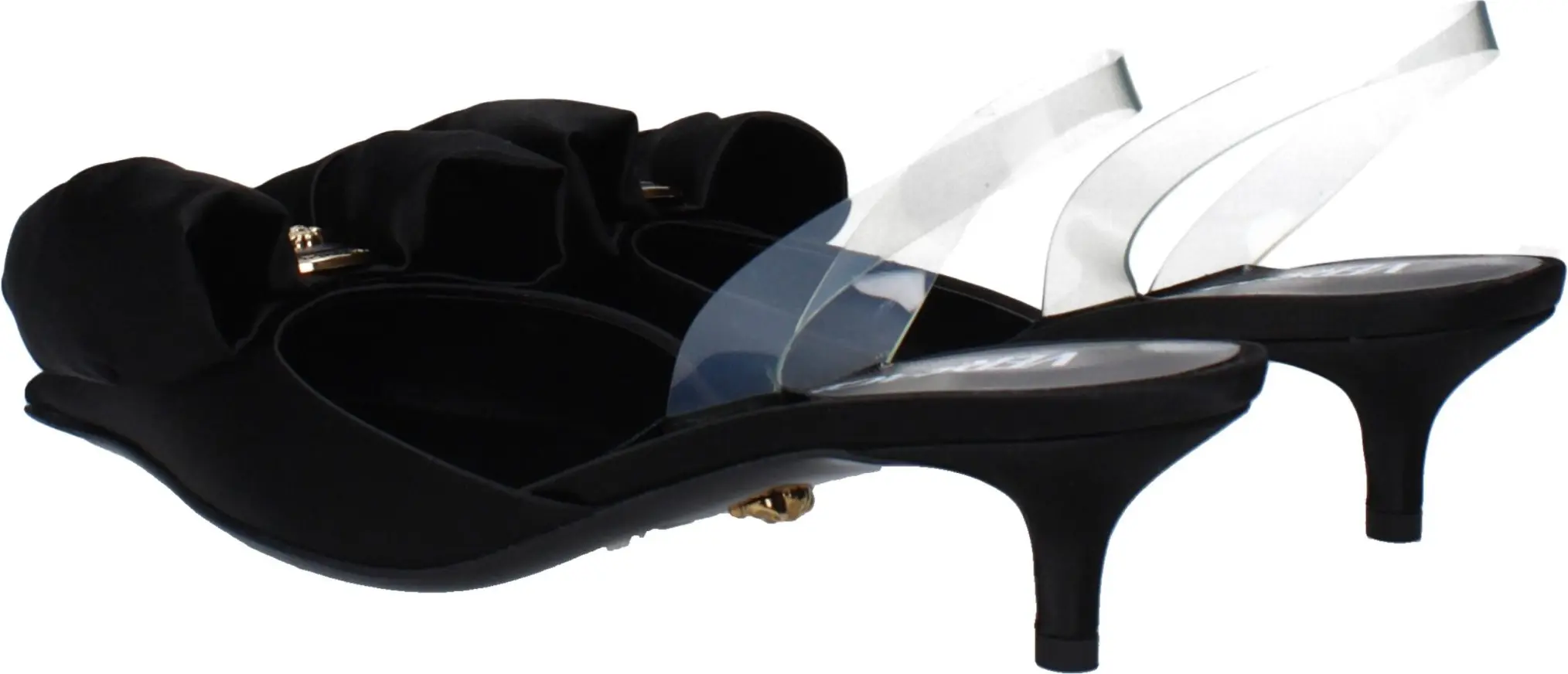 Black Satin Sandals Versace