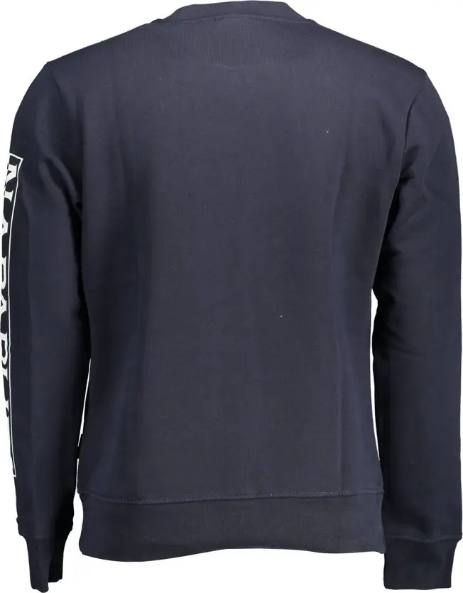 Blue Cotton Men Sweater