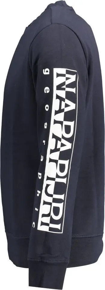 Blue Cotton Men Sweater