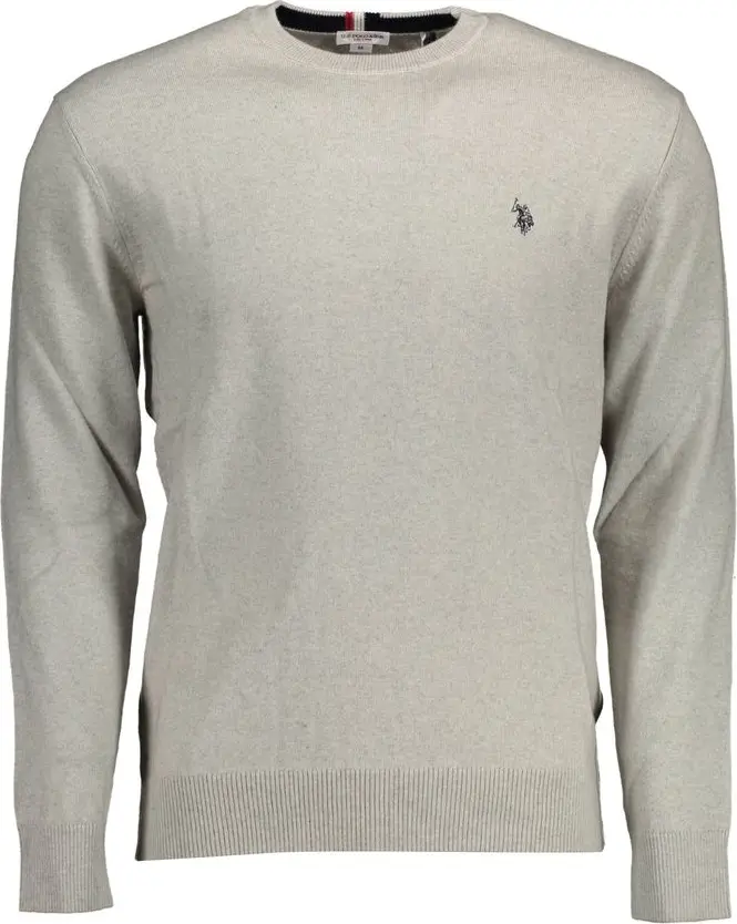 Серый хлопковый свитер U.S. Polo Assn.