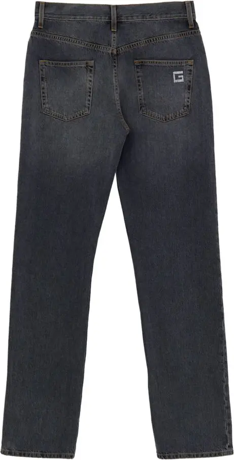 Jeans Gucci Gray Cotton Relaxed Fit