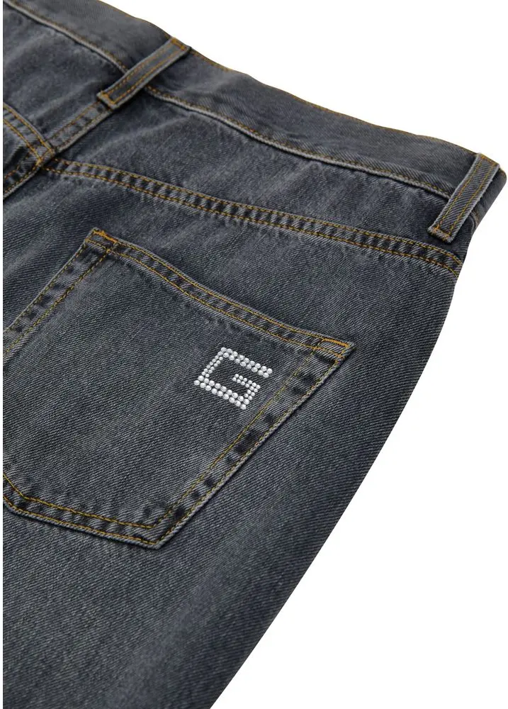 Jeans Gucci Gray Cotton Relaxed Fit