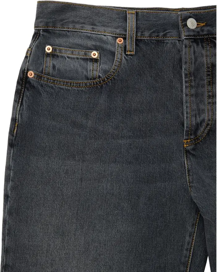 Jeans Gucci Gray Cotton Relaxed Fit