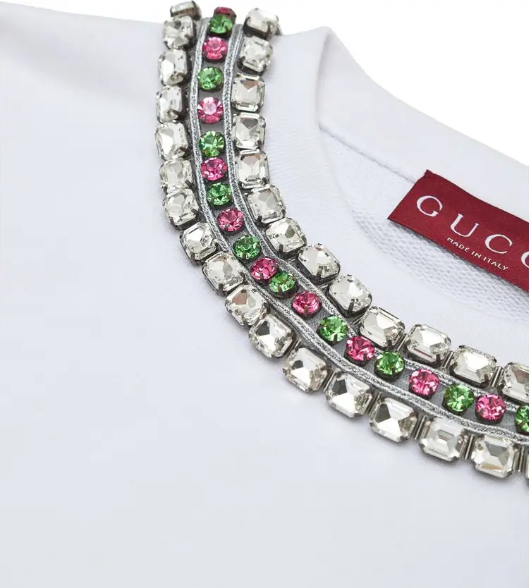 Белый хлопковый свитшот Gucci