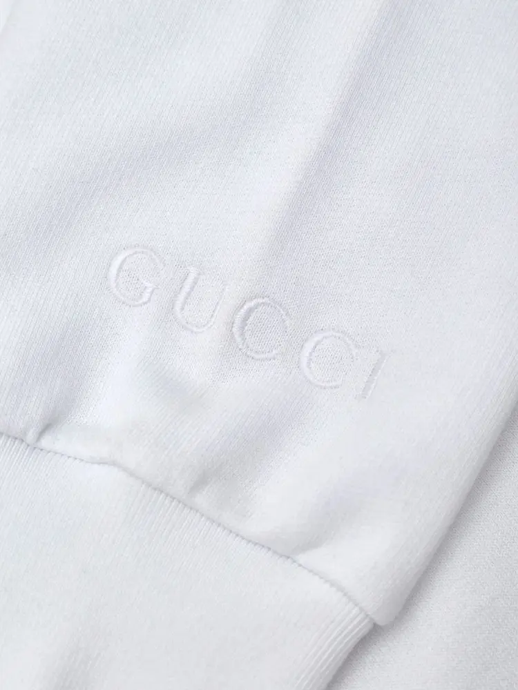 Белый хлопковый свитшот Gucci